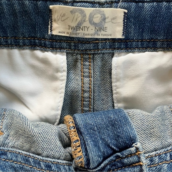 Free People Cargo Avenue Denim Utility Mini Skirt size 29 - Picture 5 of 8